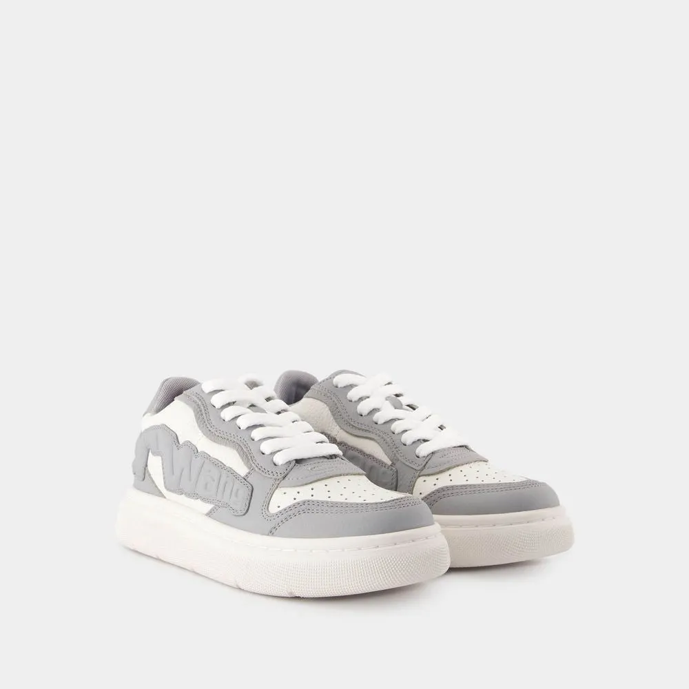 Puff Sneakers - Leather - Grey