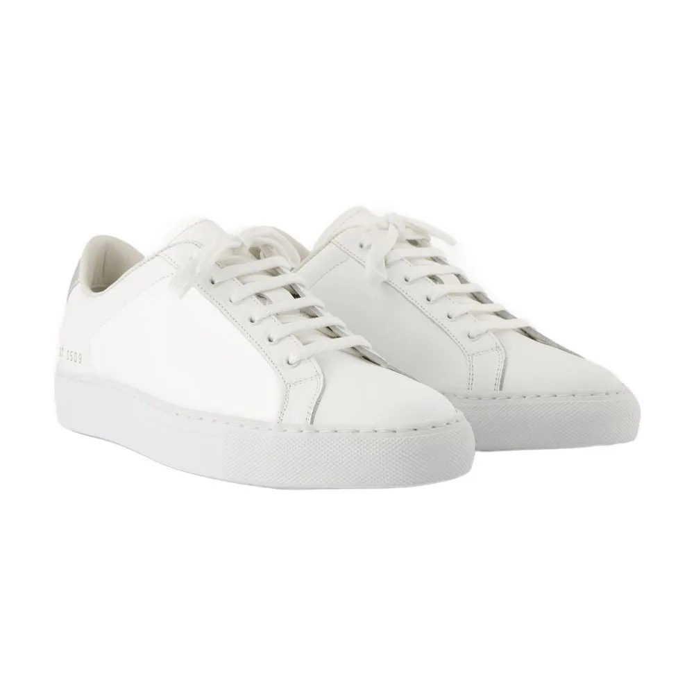 Retro Classic Sneakers - Leather - Silver