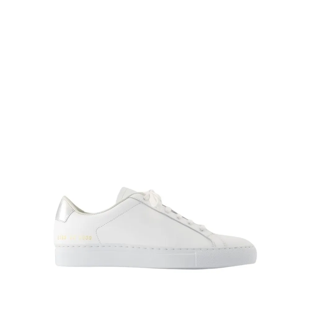 Retro Classic Sneakers - Leather - Silver