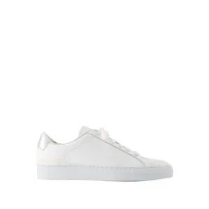 Retro Classic Sneakers - Leather - Silver