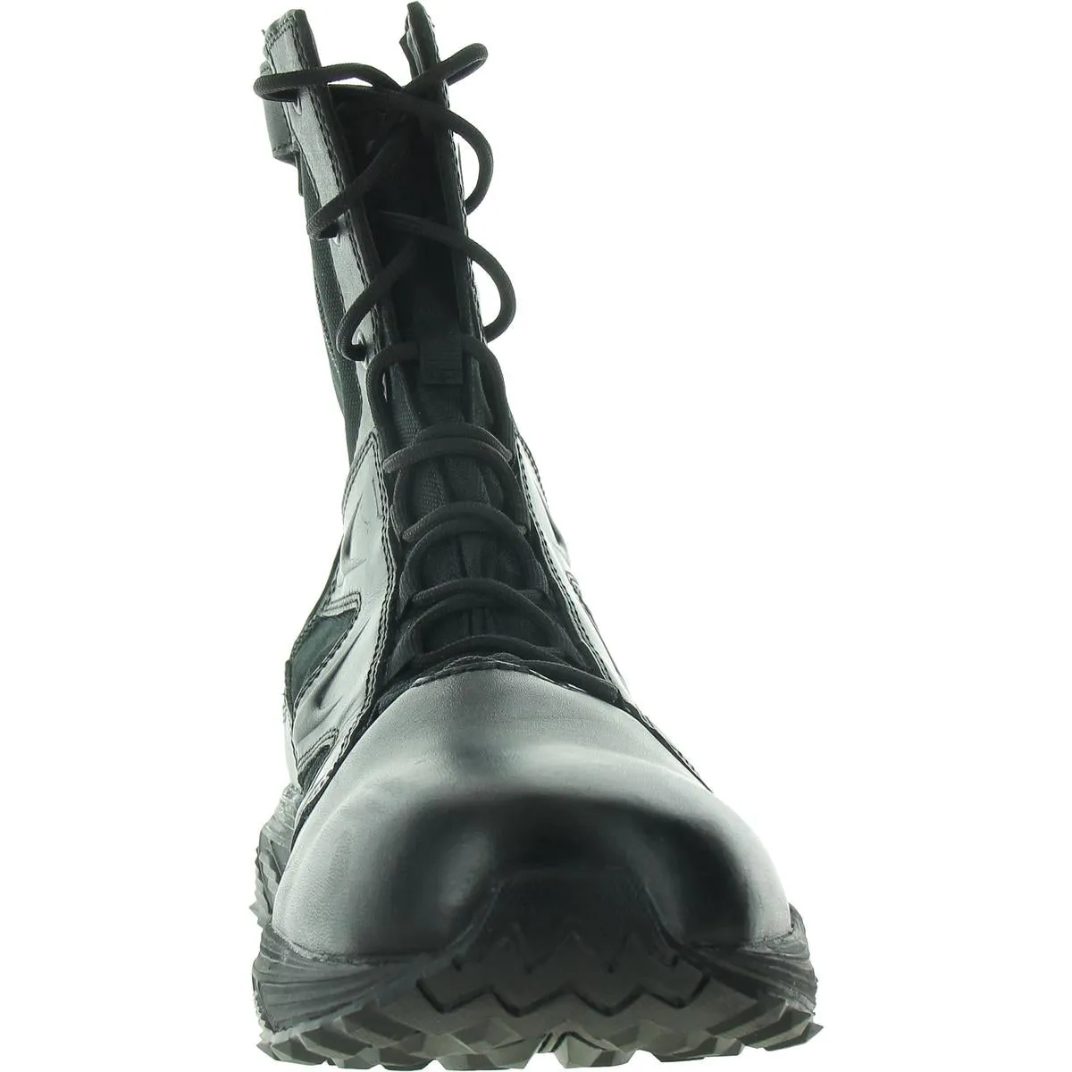 Ruch Tall Zip Mens Mixed Media Leather Combat & Lace-Up Boots