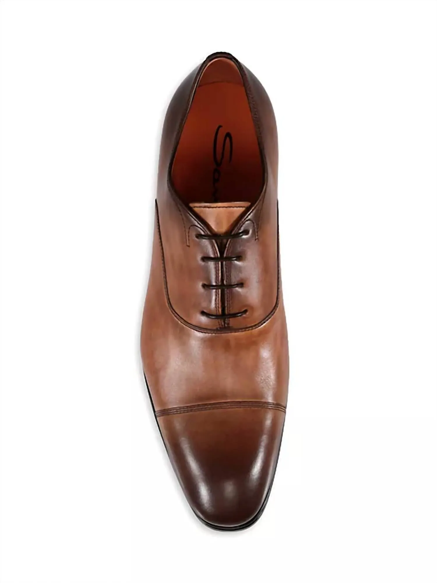 Salem Leather Cap-Toe Oxfords In Brown