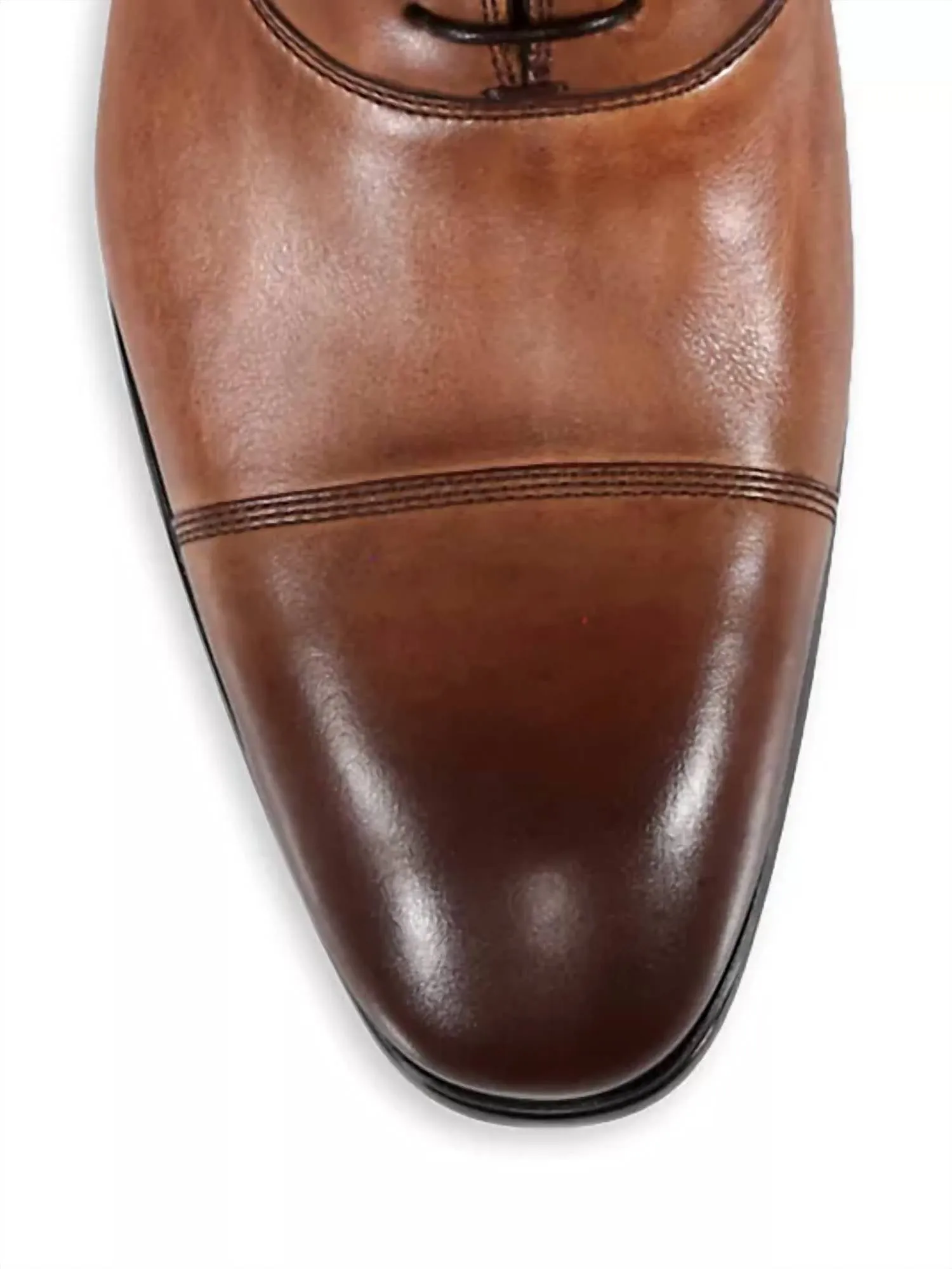 Salem Leather Cap-Toe Oxfords In Brown