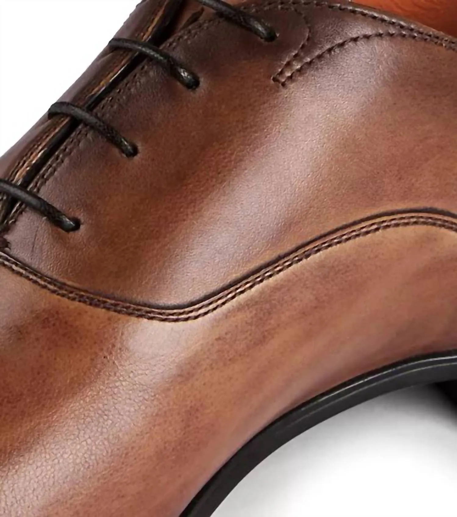 Salem Leather Cap-Toe Oxfords In Brown