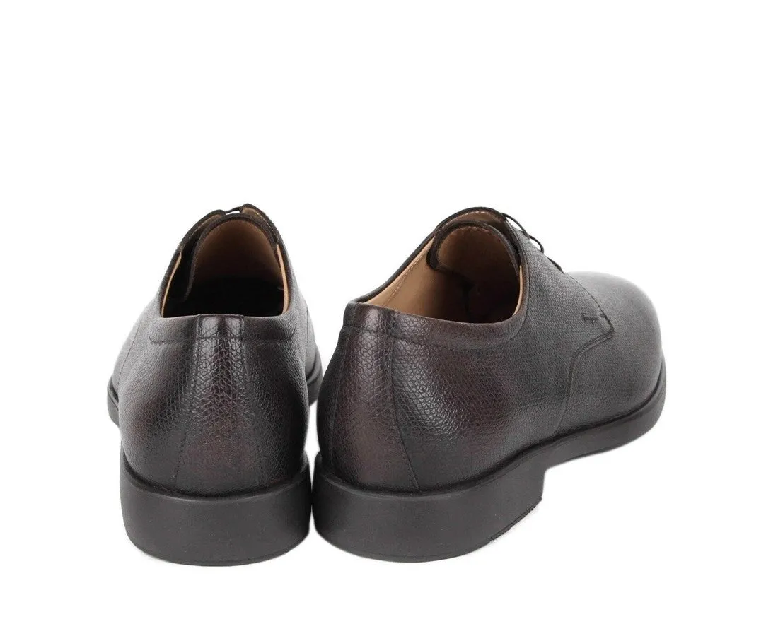 Salvatore Ferragamo Men's Pebble Leather Oxford Shoes