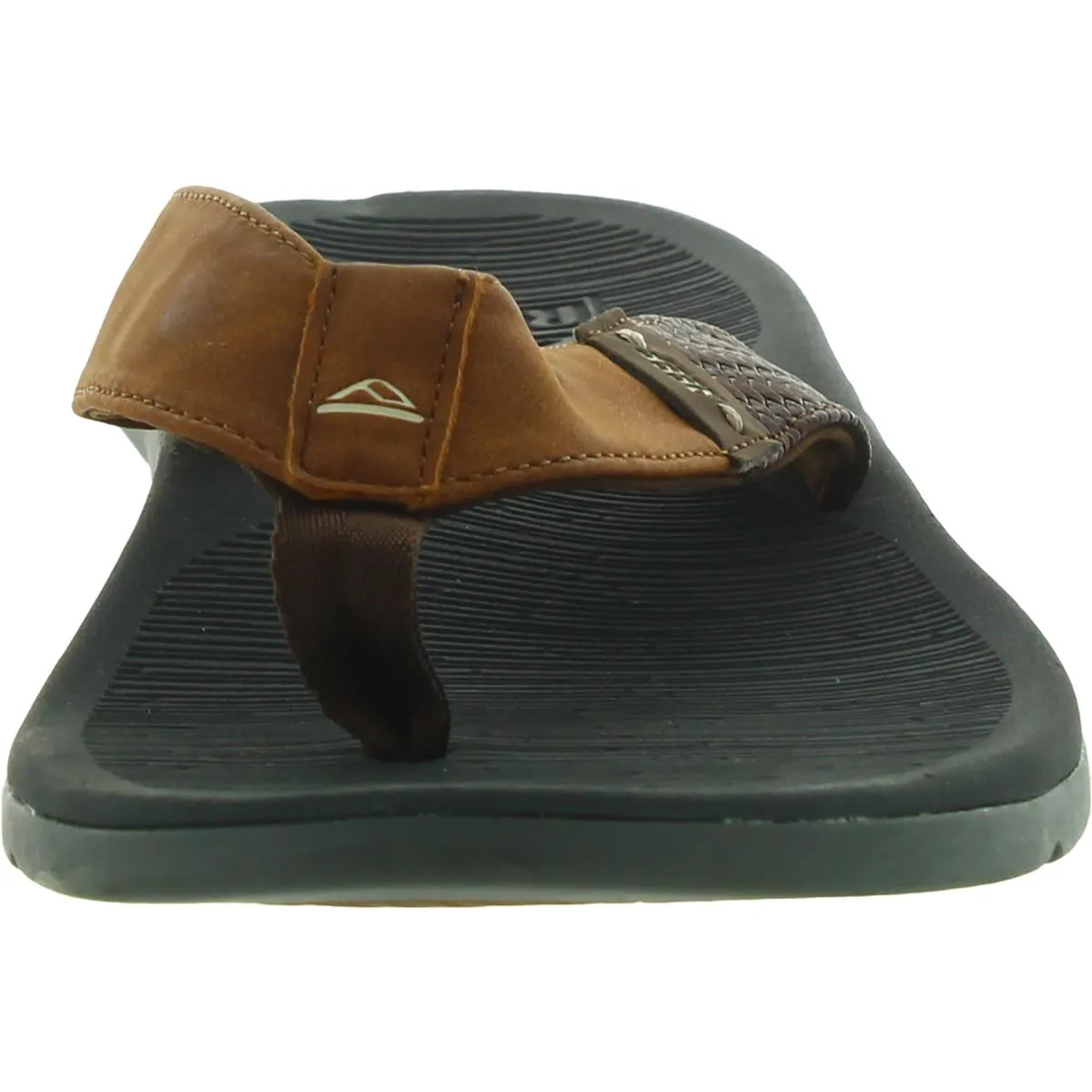 Santa Ana Mens Faux Leather Thong Flat Sandals
