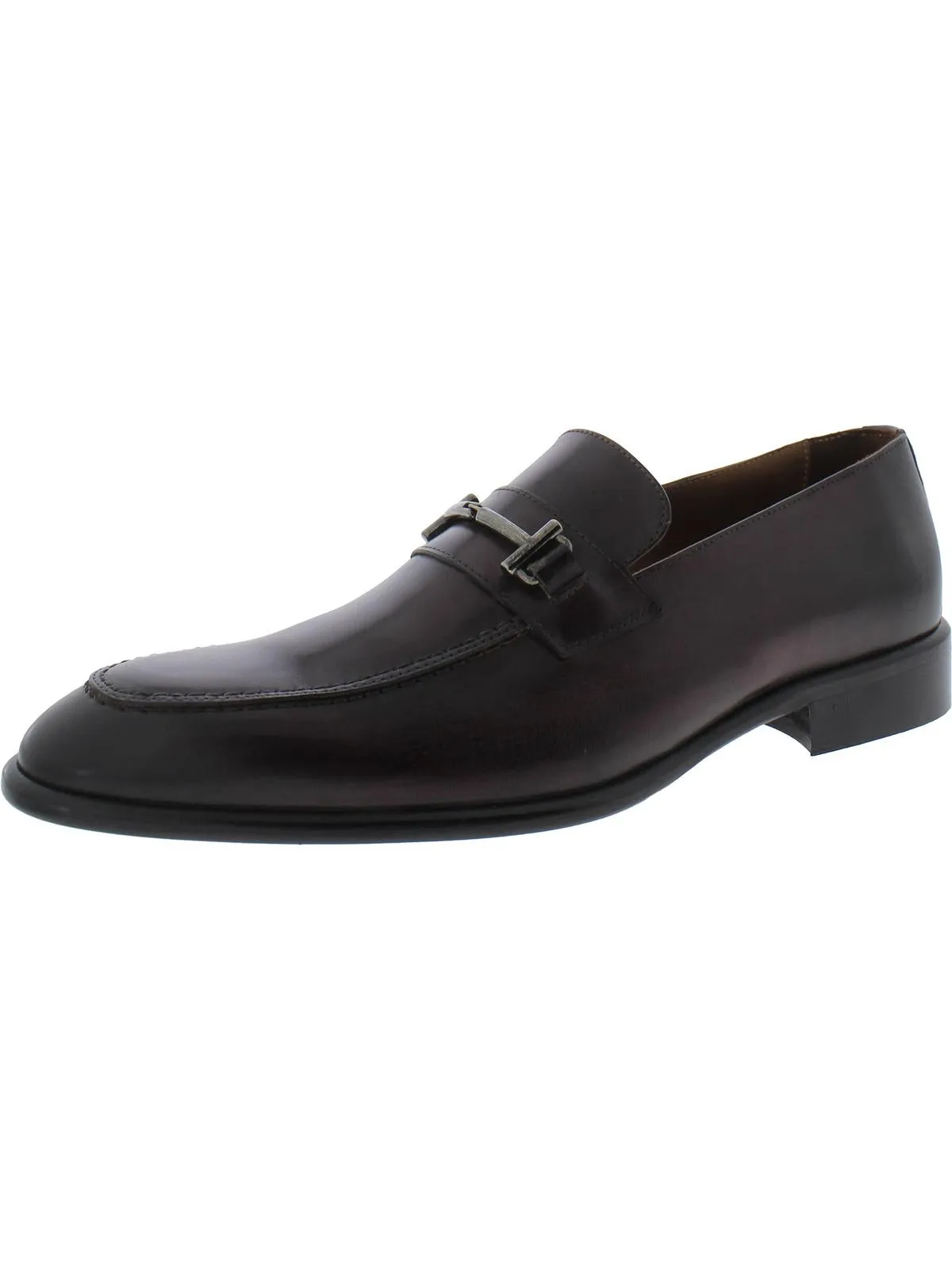 Sante Mens Leather Slip On Loafers