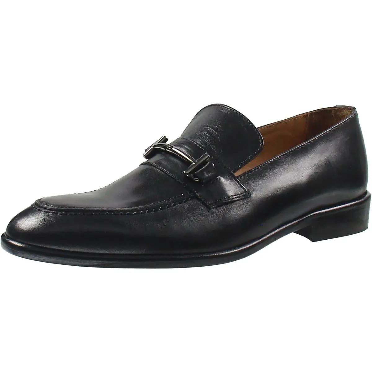Sante Mens Leather Slip On Loafers