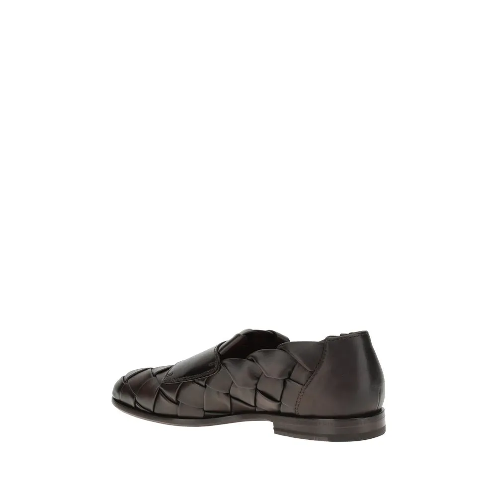 Santoni Woven weave Men's Loafers