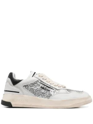 Silver And Black Sneakers With Premier Comfort