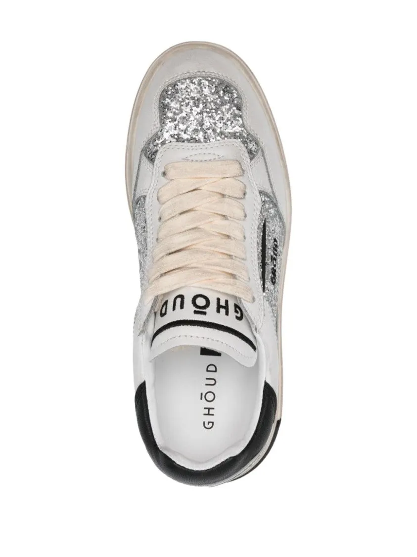 Silver And Black Sneakers With Premier Comfort