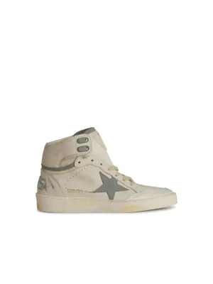 'Sky Star' White Leather Sneakers