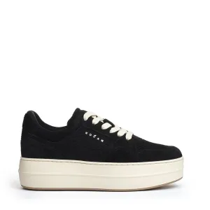 Skyscaper Suede Print Velvet Black