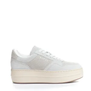 Skysraper Suede Grey Print Velvet