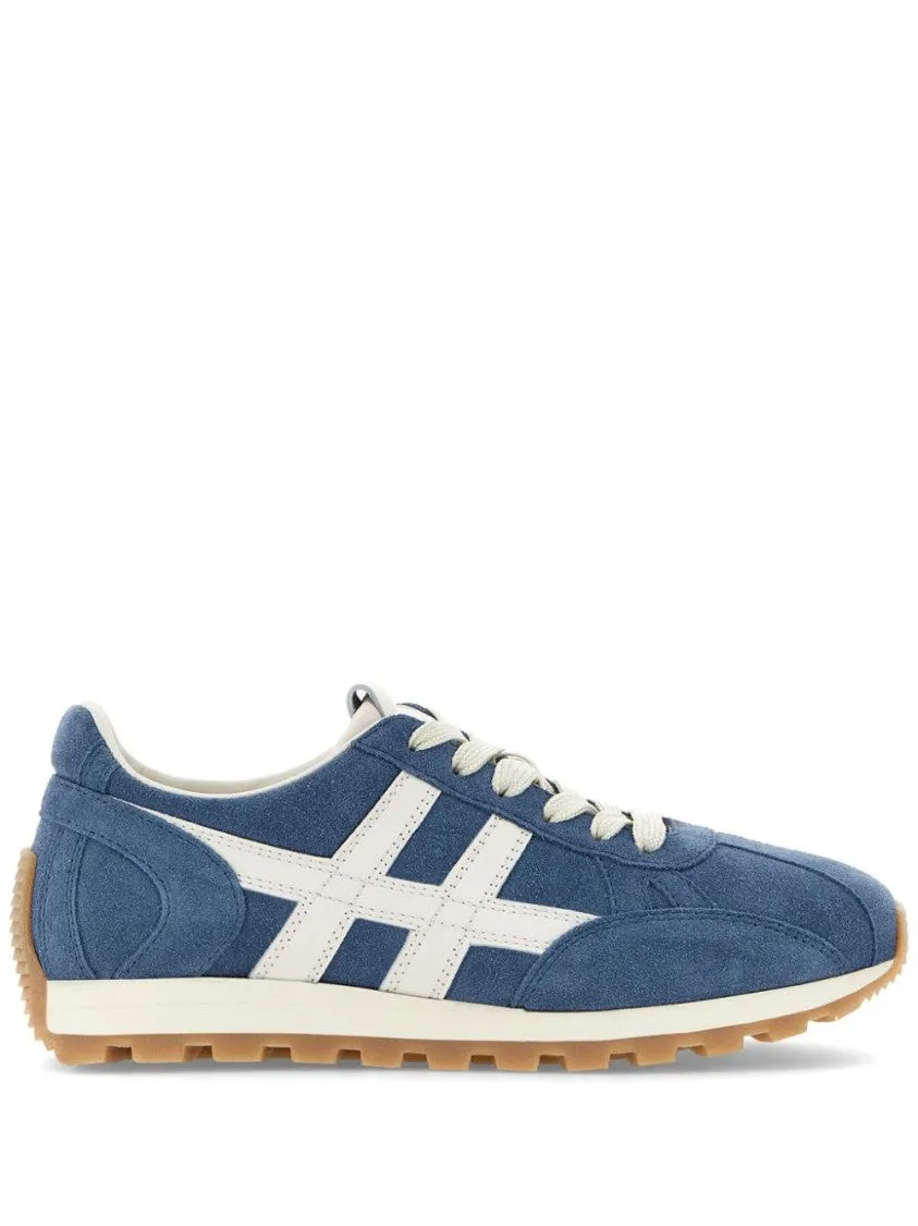 Soft Suede Sneakers With Contrasting Stripes