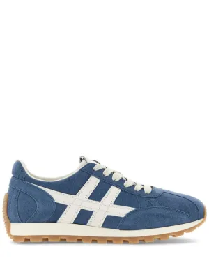 Soft Suede Sneakers With Contrasting Stripes