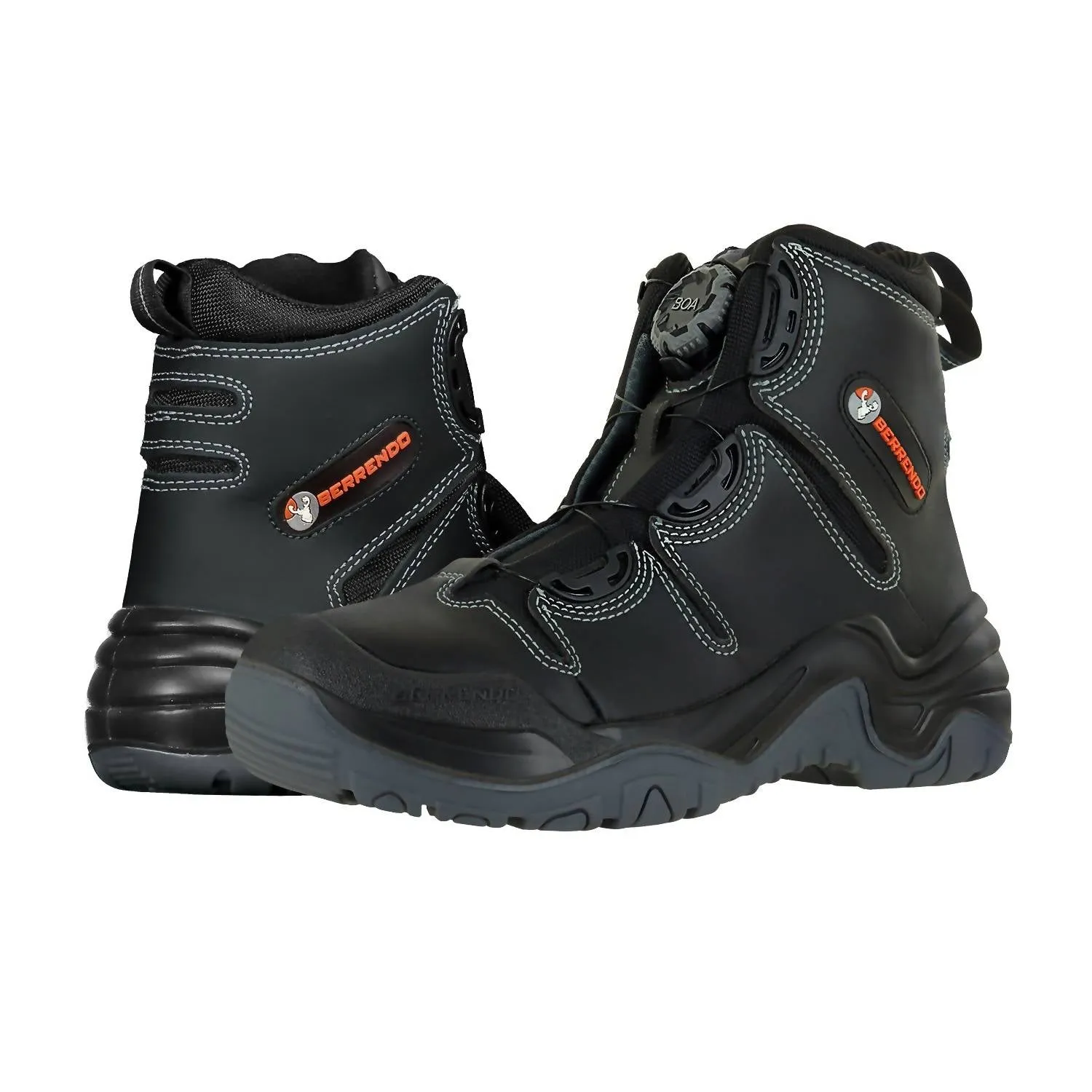 Steel Toe Work Boots 6” In Black