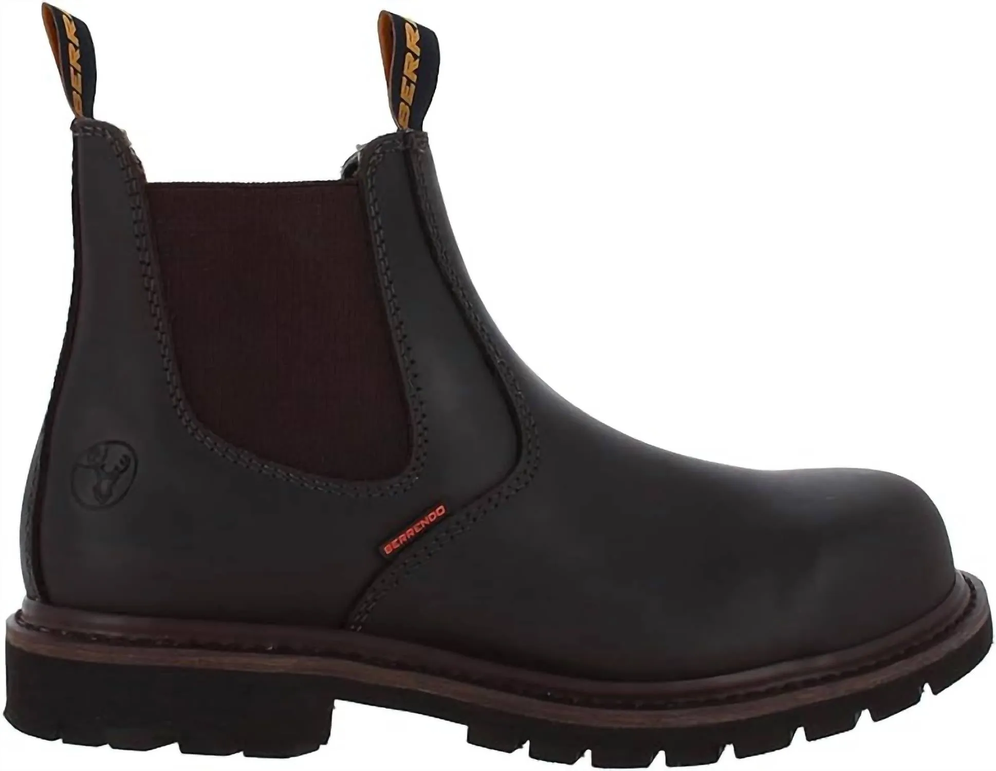 Steel Toe Work Boots In Brown