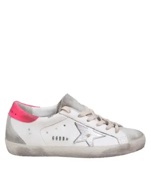 Super-Star Sneakers In White And Silver Leather And Suede