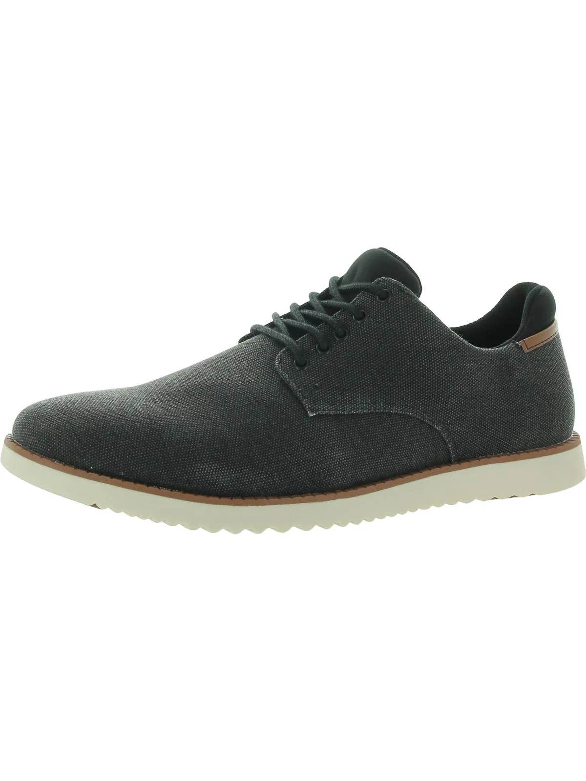 Sync Mens Faux Leather Lace-Up Oxfords