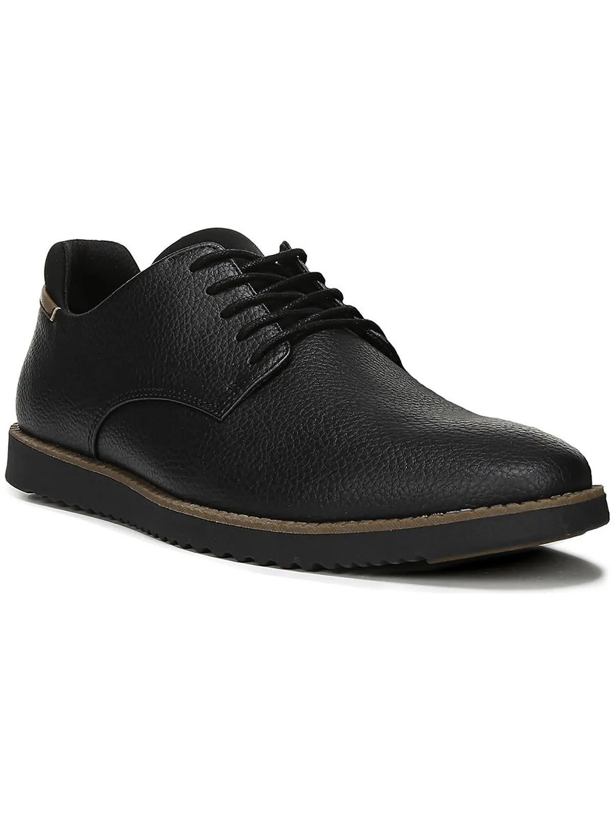 Sync Mens Faux Leather Lace-Up Oxfords