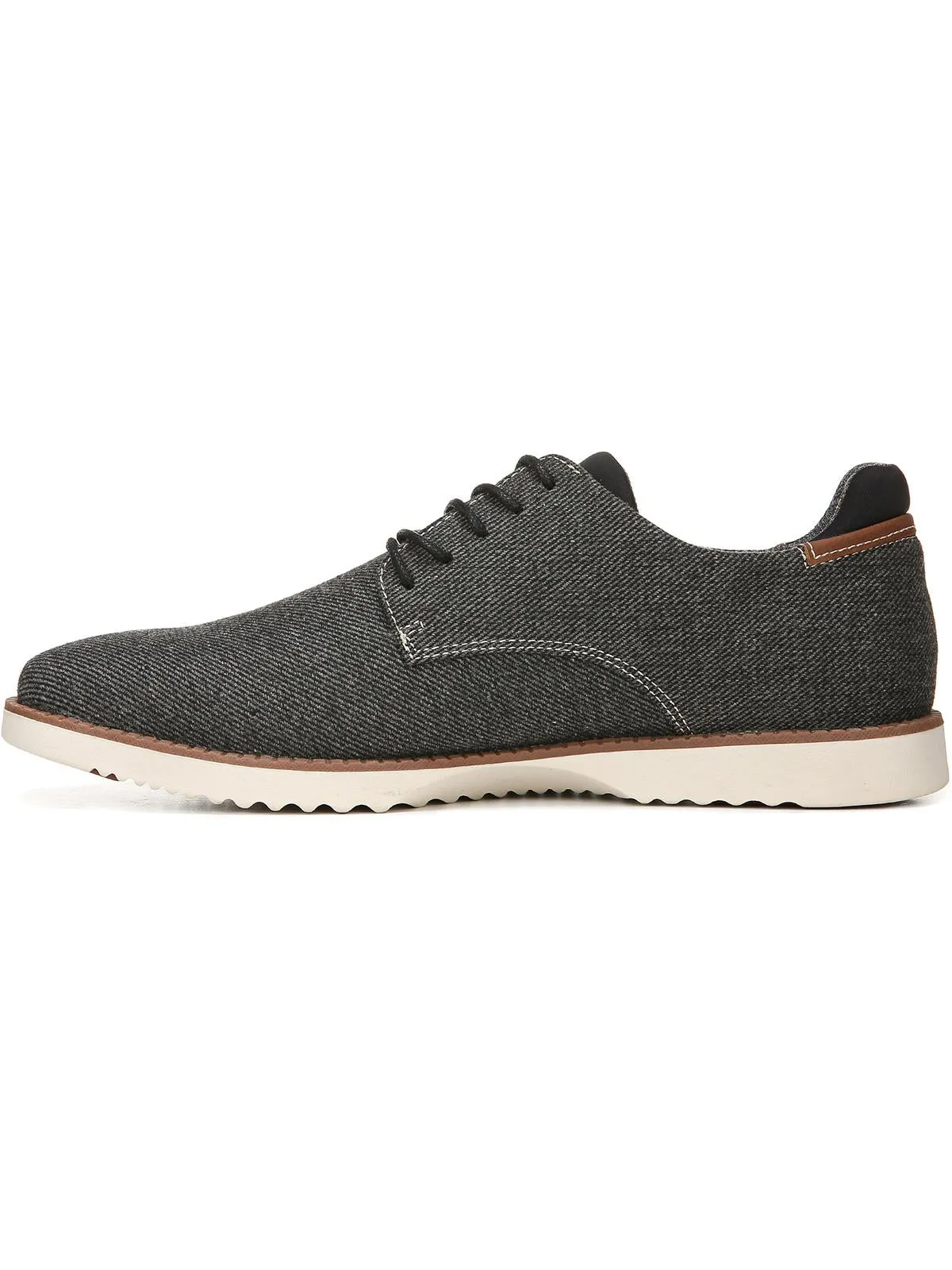 Sync Mens Faux Leather Lace-Up Oxfords