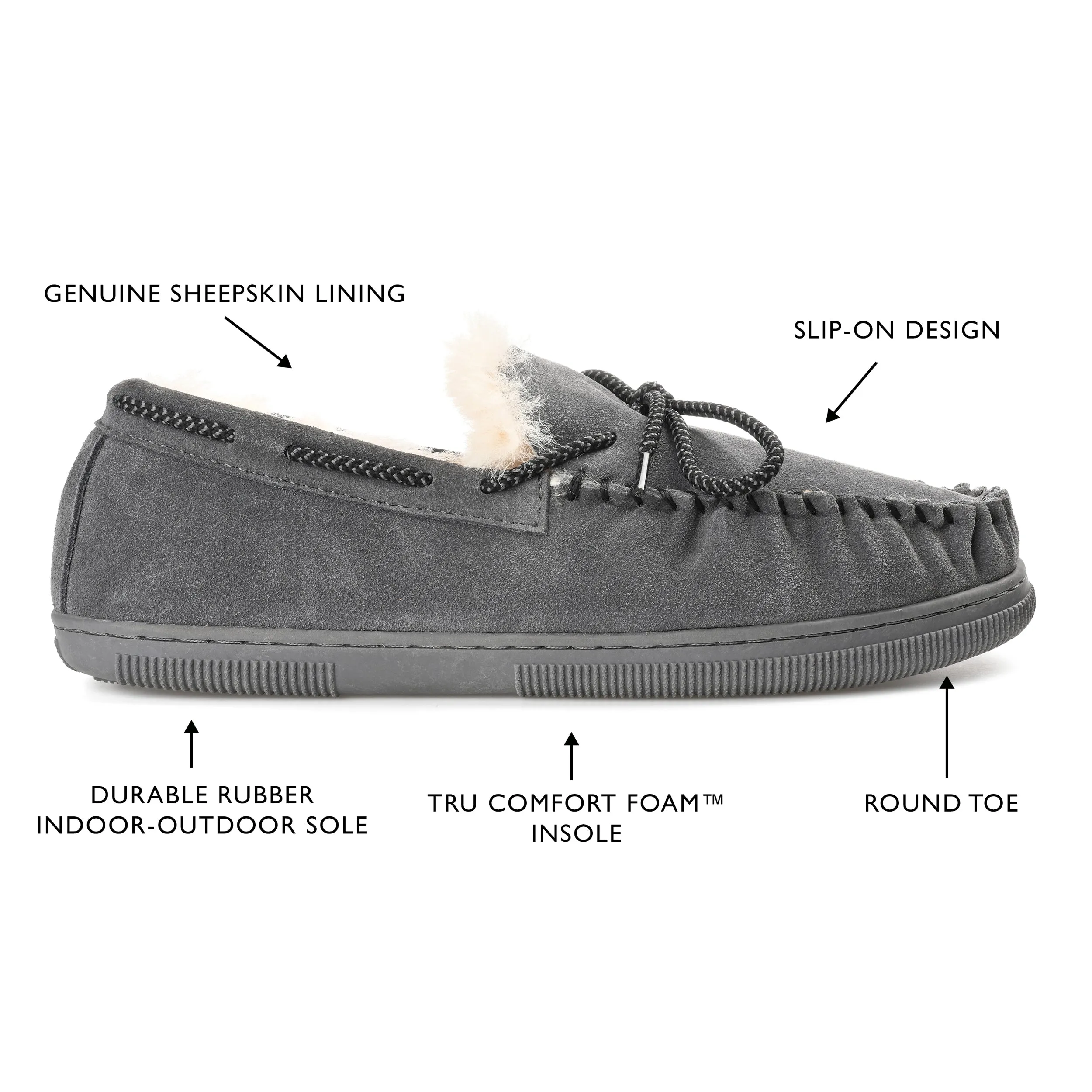 Territory Meander Genuine Sheepskin Moccasin Slipper