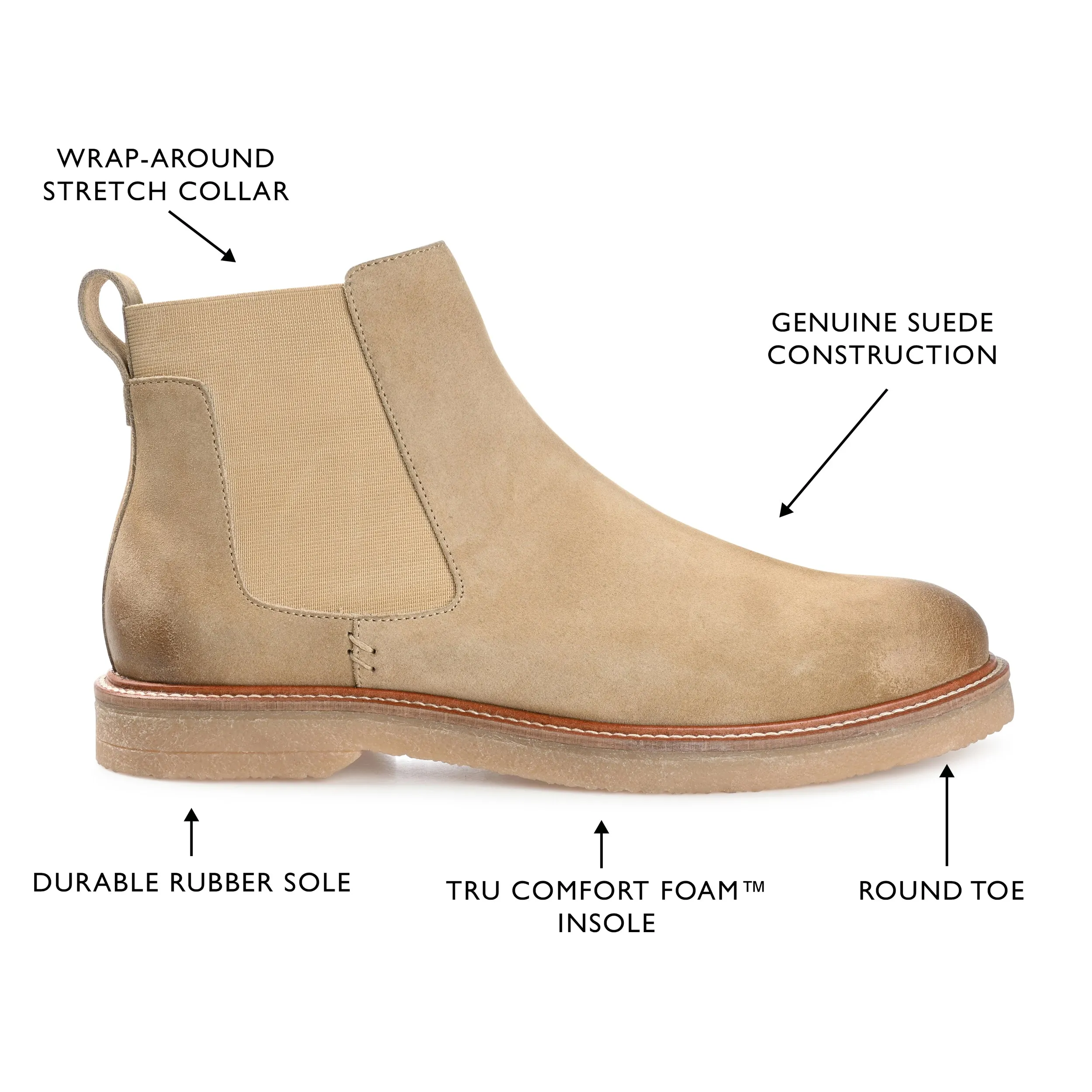Thomas & Vine Cedric Plain Toe Chelsea Boot