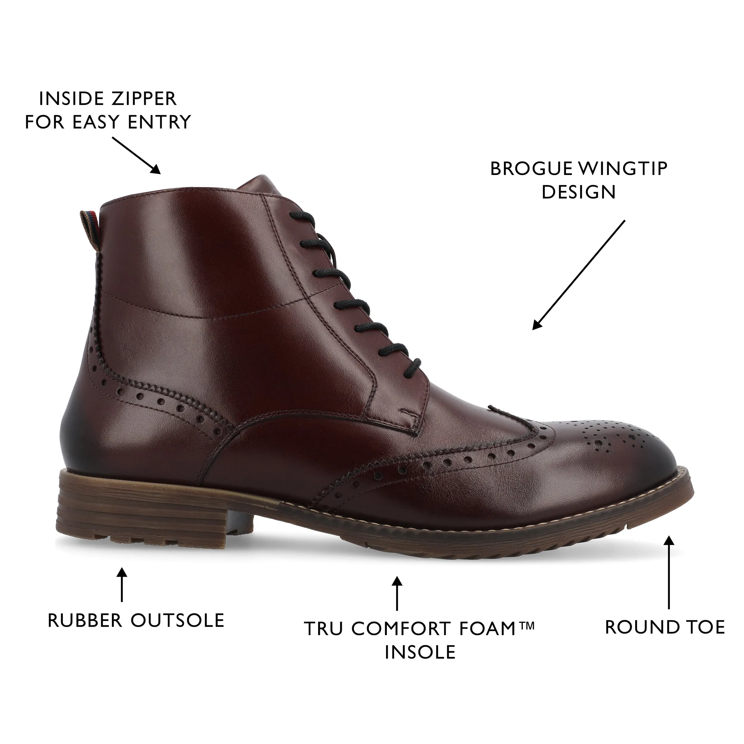 Thomas & Vine Edison Wingtip Ankle Boot