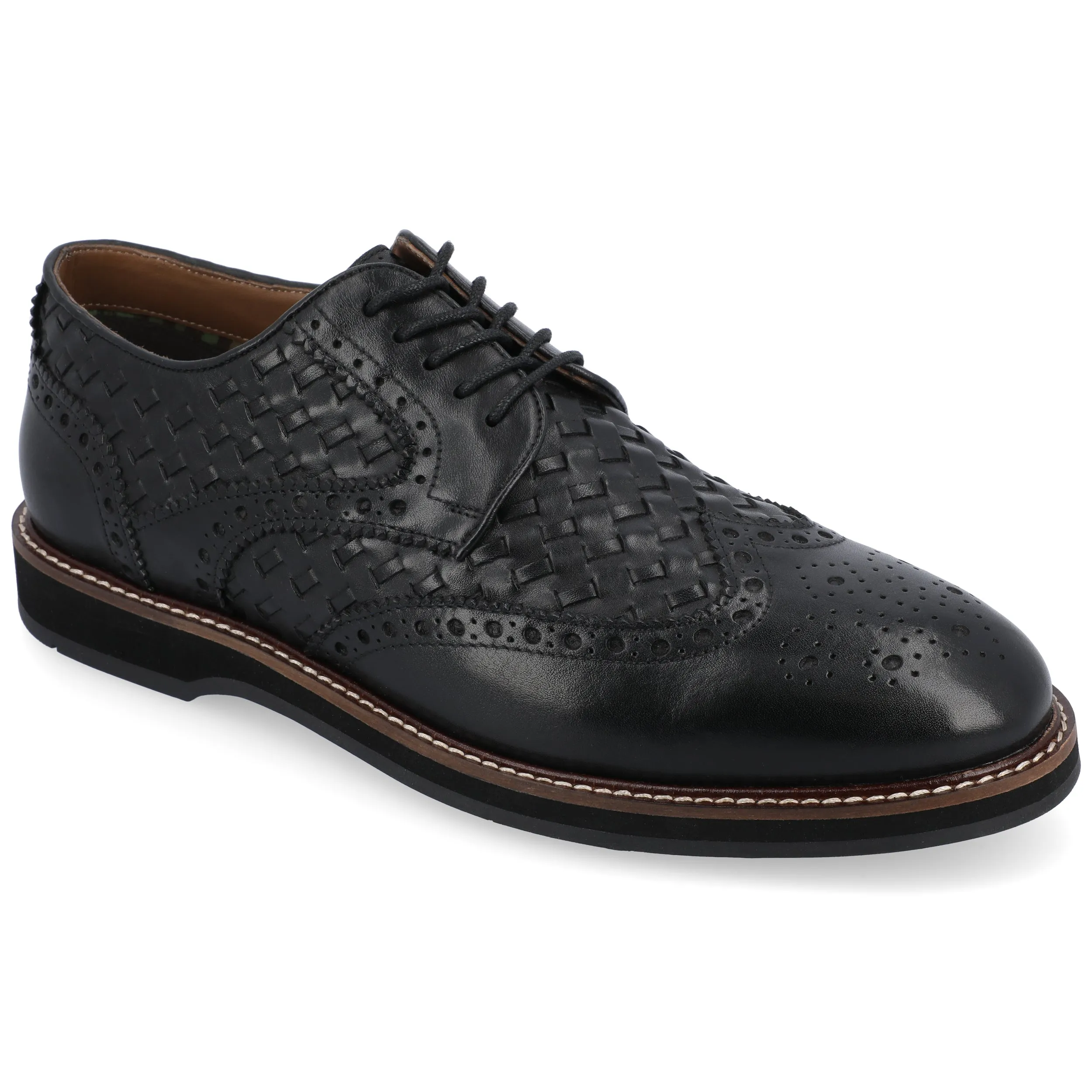 Thomas & Vine Radcliff Wide Width Woven Wingtip Derby