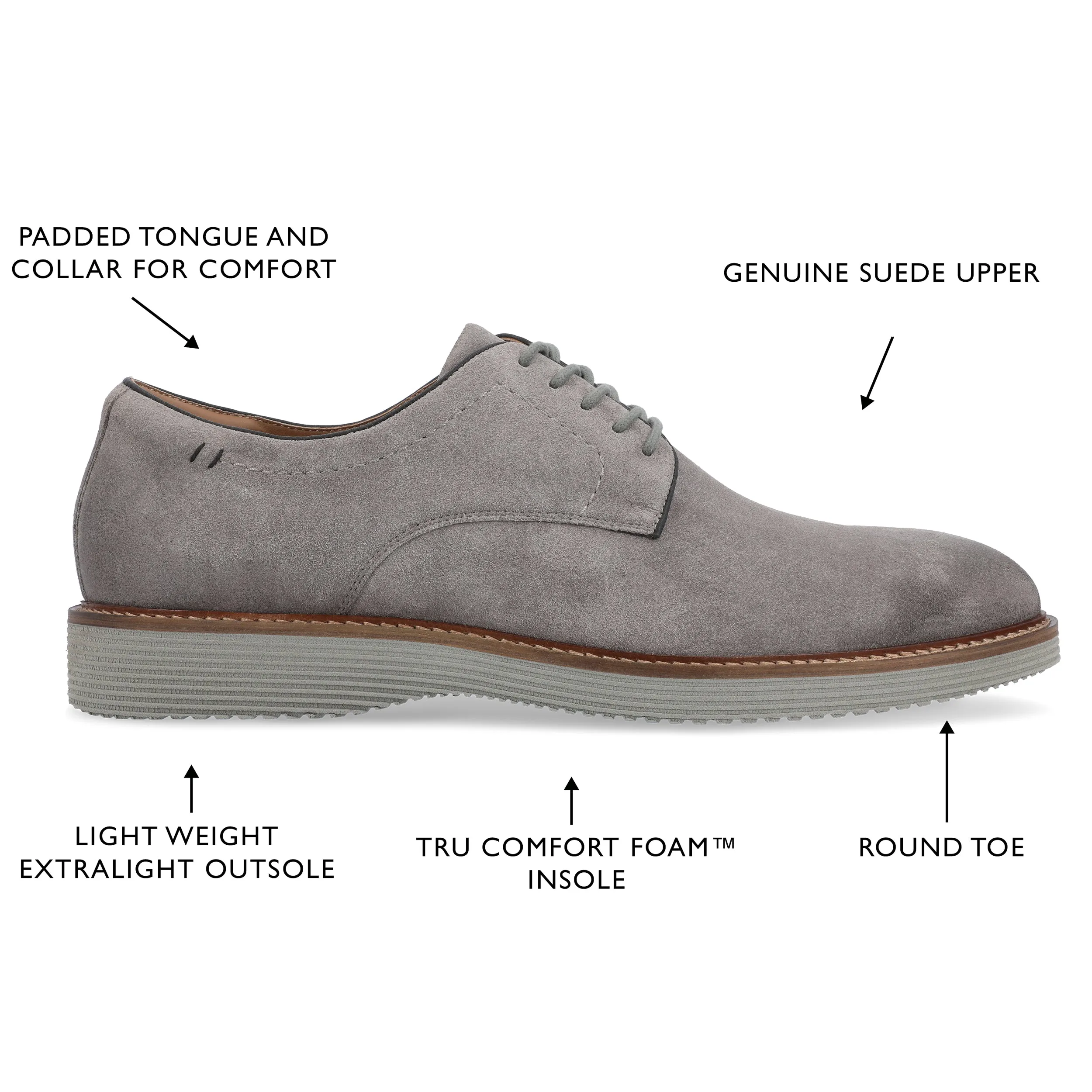 Thomas & Vine Seneca Plain Toe Derby