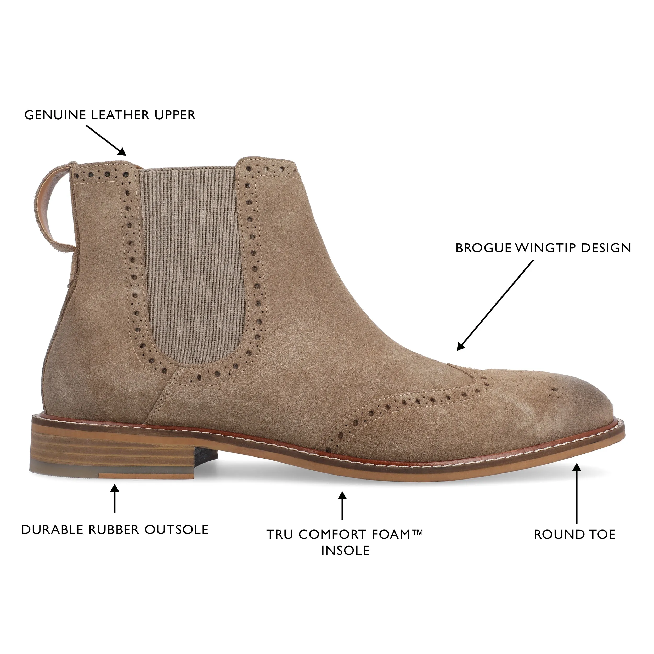 Thomas & Vine Watson Wingtip Chelsea Boot