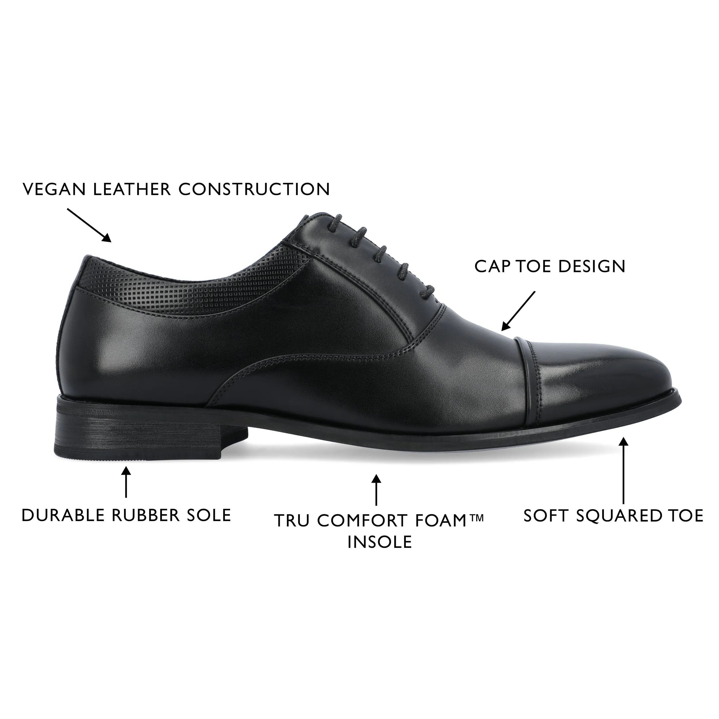 Vance Co. Bradley Wide Width Oxford Dress Shoe