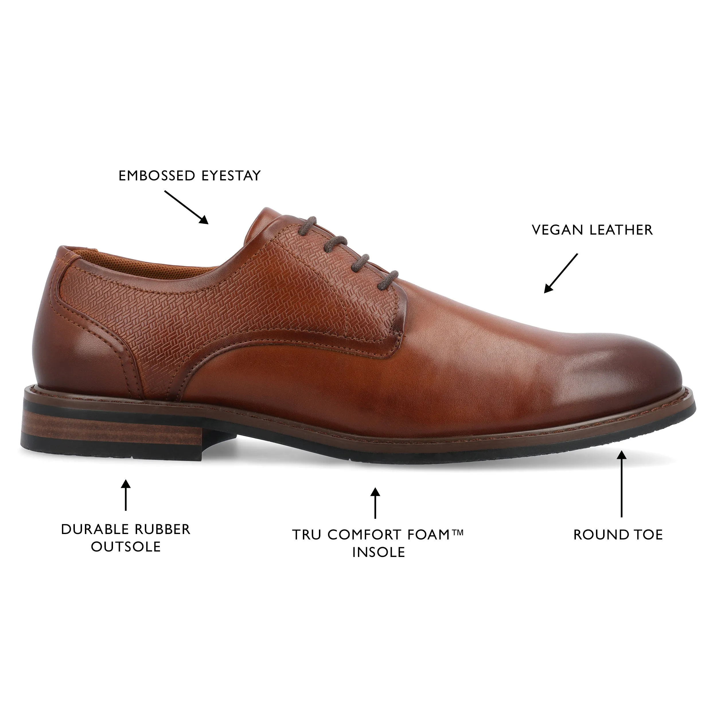Vance Co. Kendon Plain Toe Derby