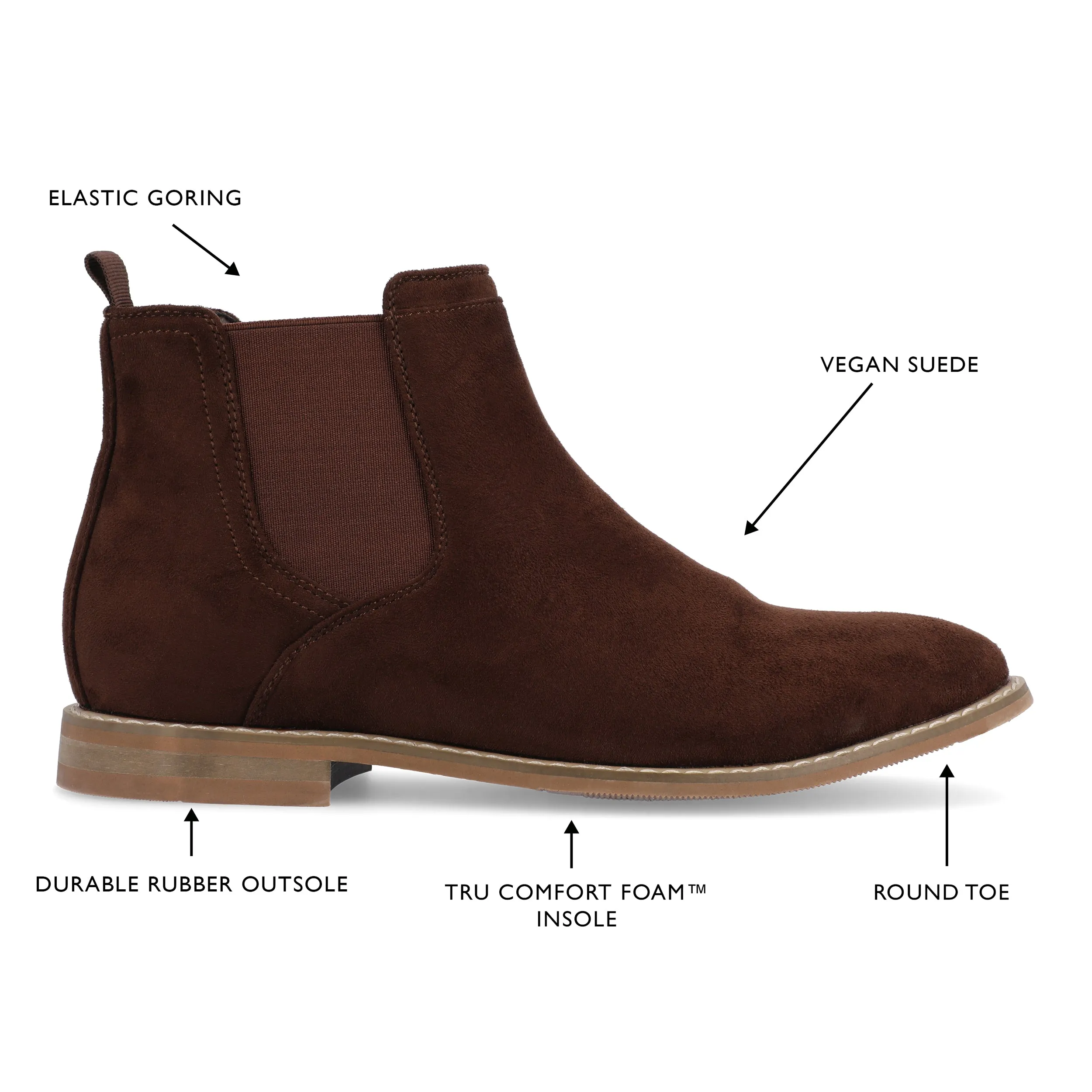 Vance Co. Marshall Wide Width Chelsea Boot