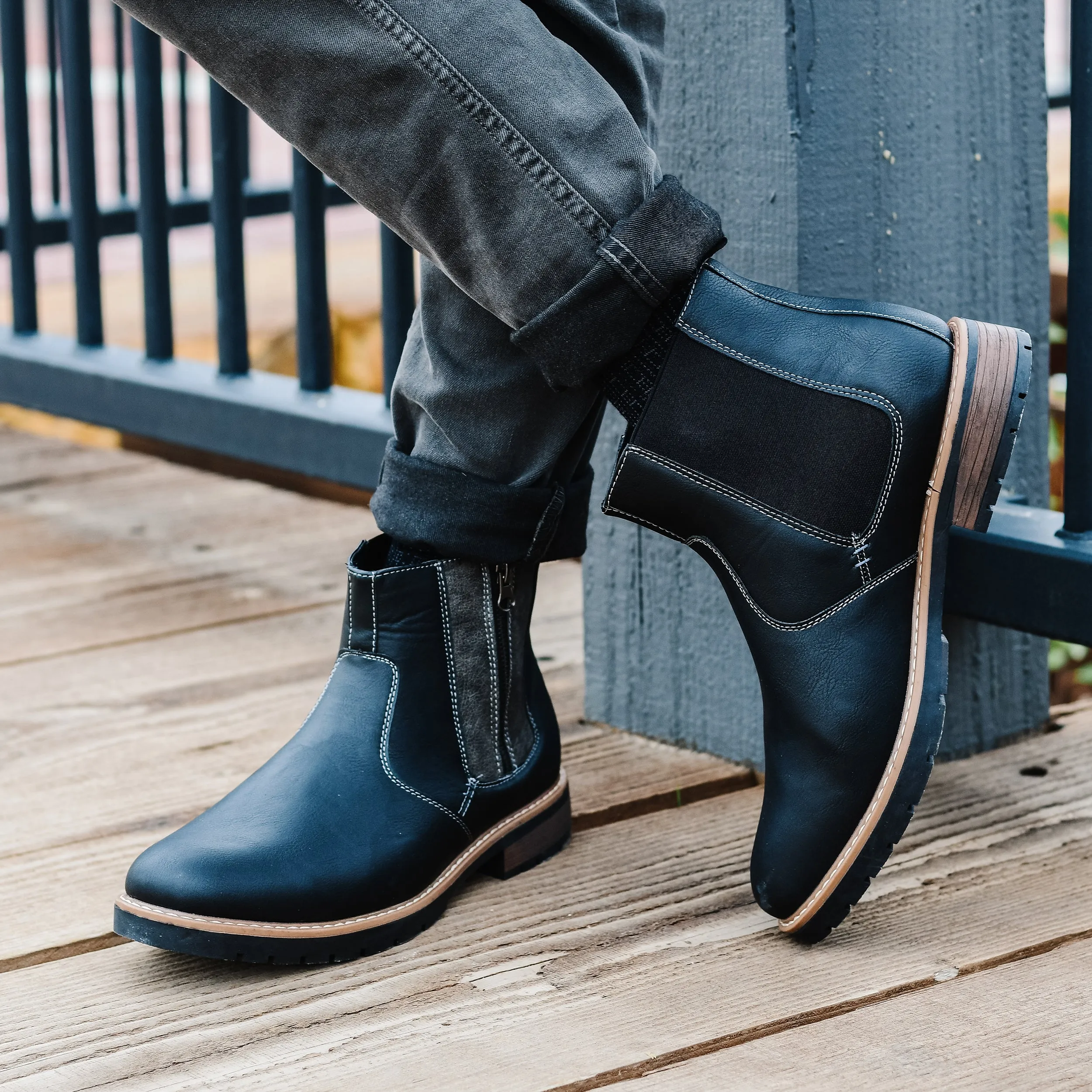 Vance Co. Men's Pratt Wide-width Ankle Boot