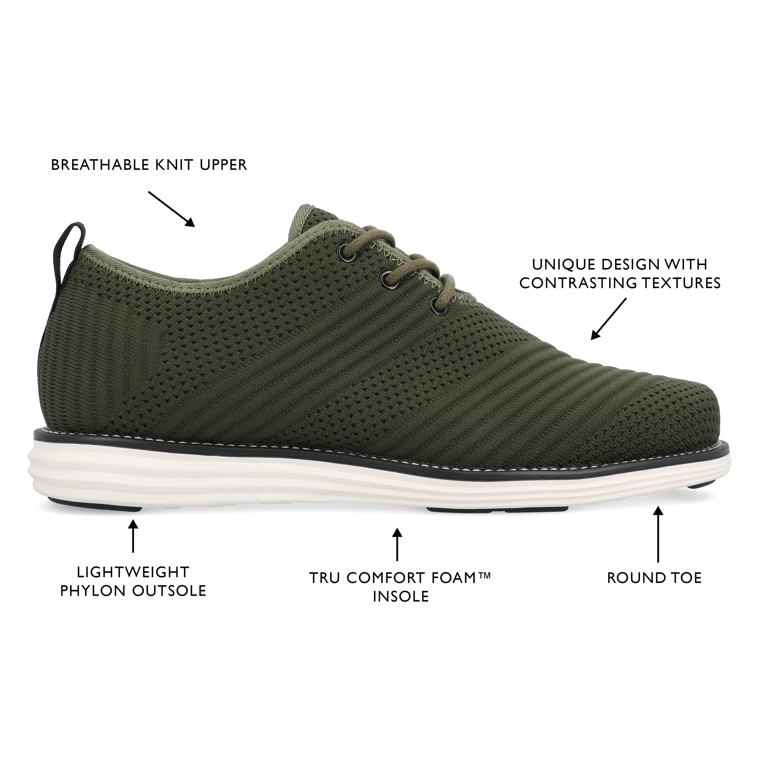Vance Co. Novak Wide Width Knit Dress Shoe