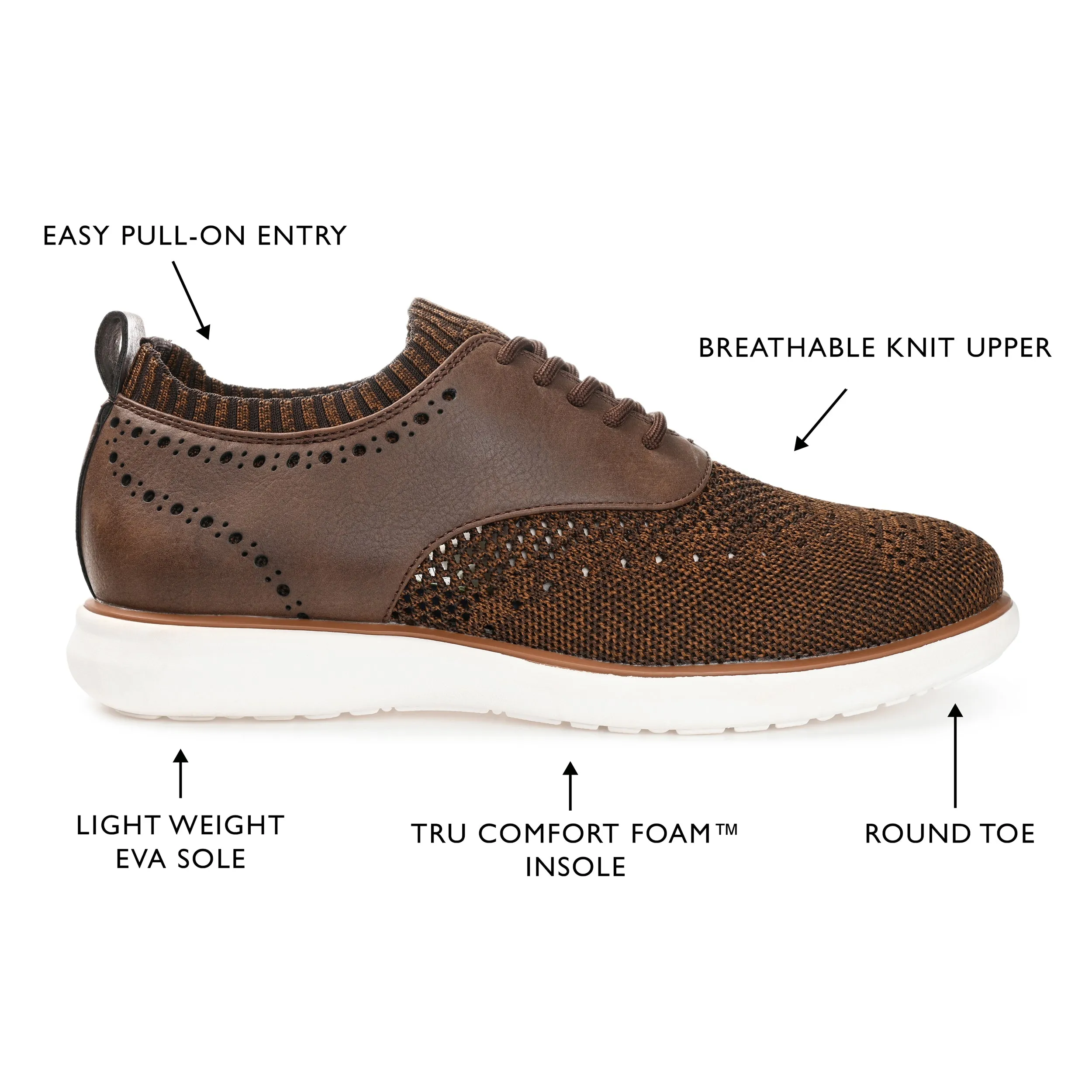 Vance Co. Waller Knit Casual Dress Shoe