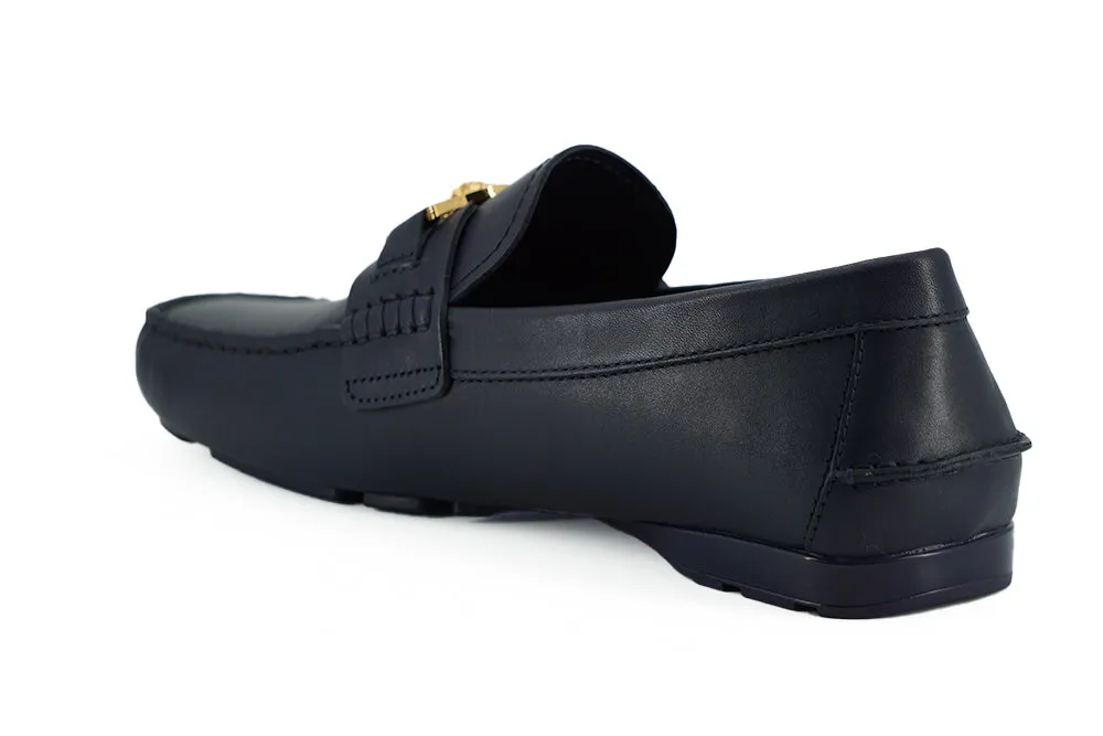 Versace Calf Leather Loafers Men's Shoes