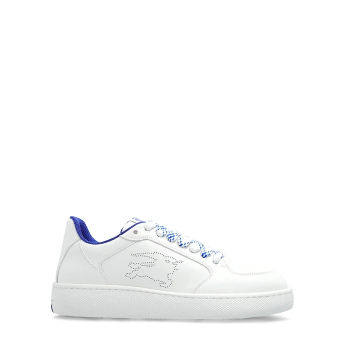White Calf Leather Sneakers With Textured Tpu Sole