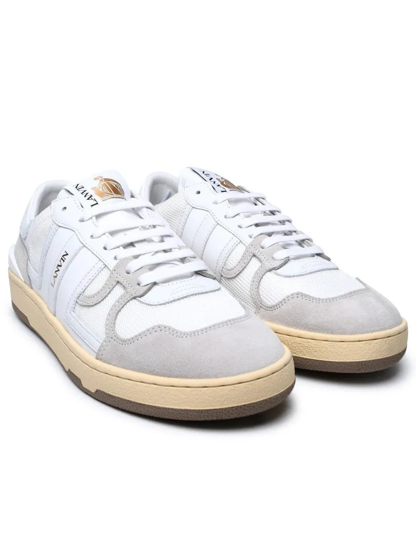 White Leather Blend Sneakers