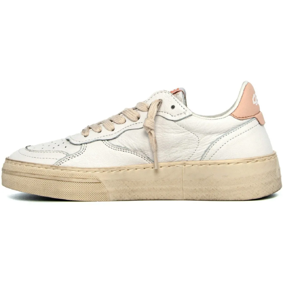 White Leather Platform Sneakers
