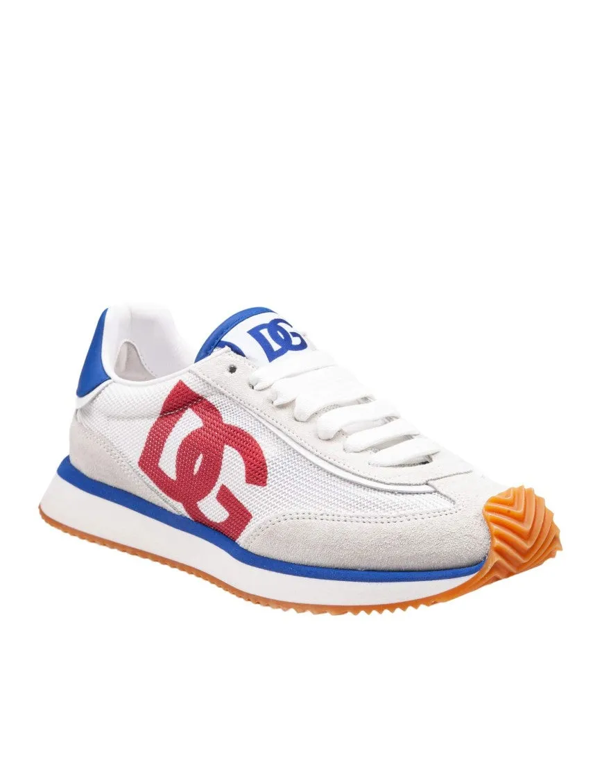 White-Red Color Cushion Sneakers