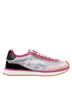 White/Fuchsia Dragon Sneakers
