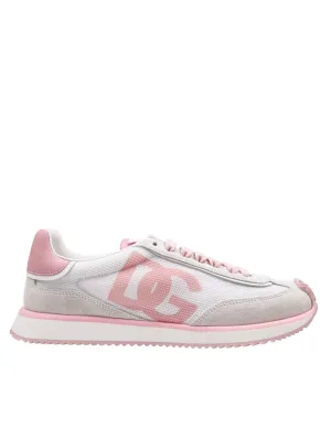White/Pink Dragon Sneakers