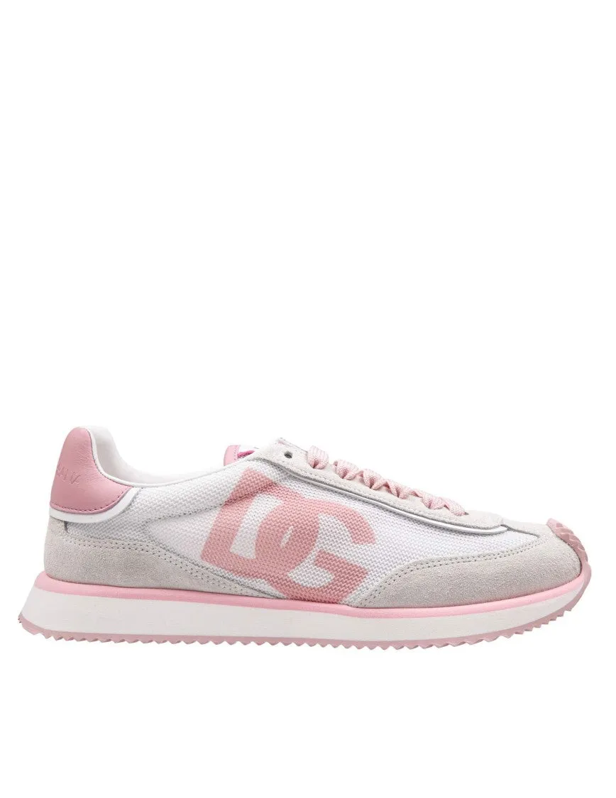 White/Pink Dragon Sneakers