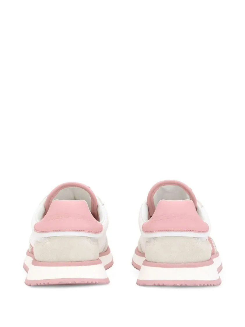 White/Pink Elevated Sneakers