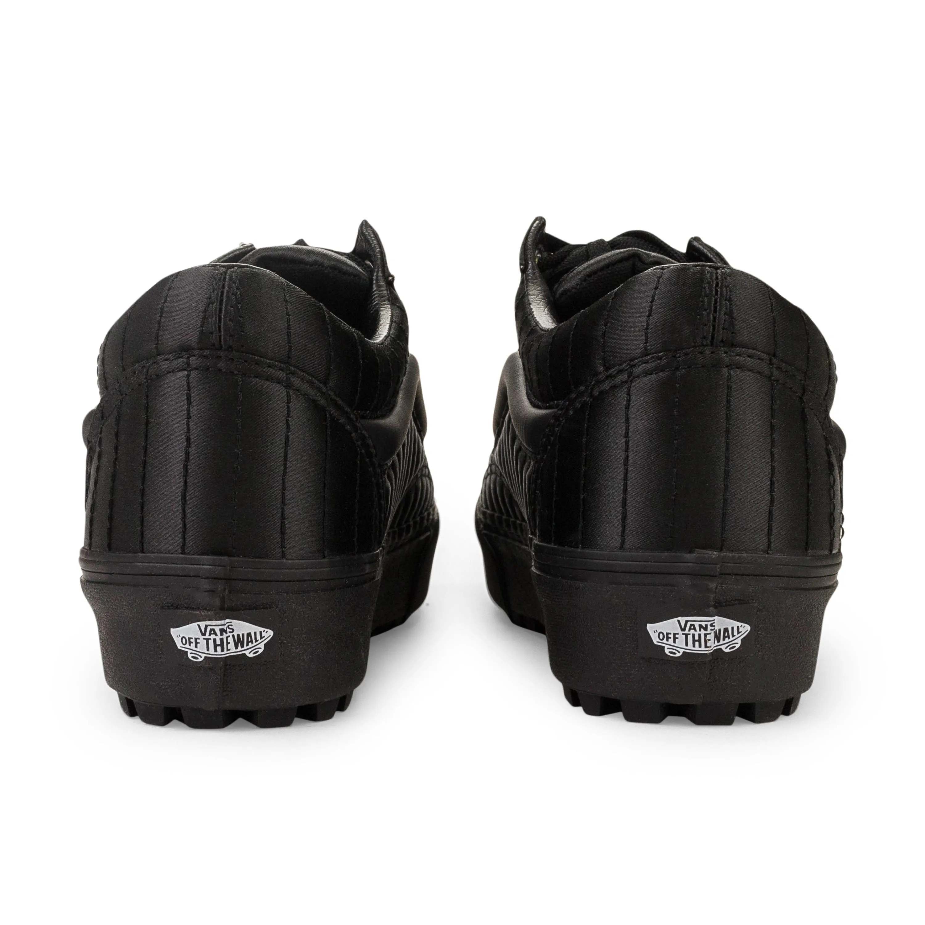 X OC PADDED OLD SKOOL LUG PLATFORM BLACK SNEAKERS