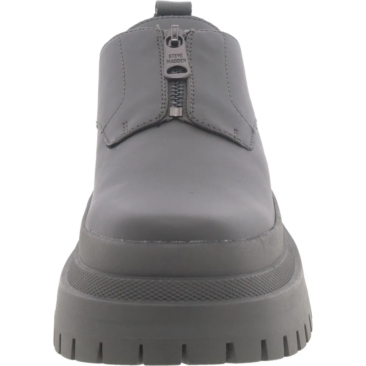 Zip Mens Faux Leather Platform Derby Shoes